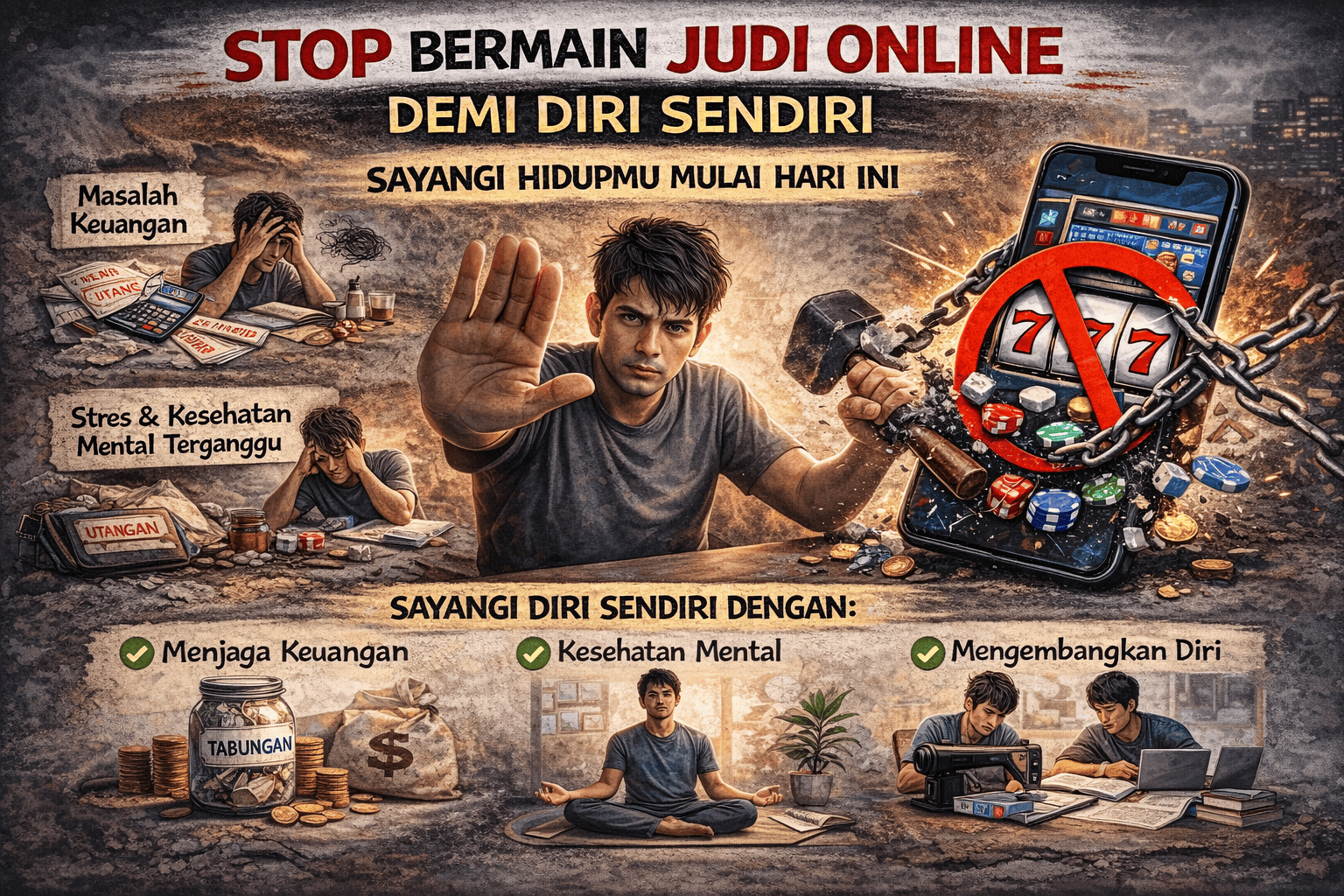 Stop Bermain Judi Online Demi Diri Sendiri: Sayangi Hidupmu Mulai Hari Ini