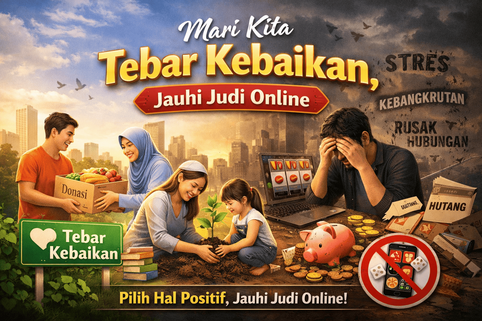 Mari Kita Tebar Kebaikan, Jauhi Judi Online