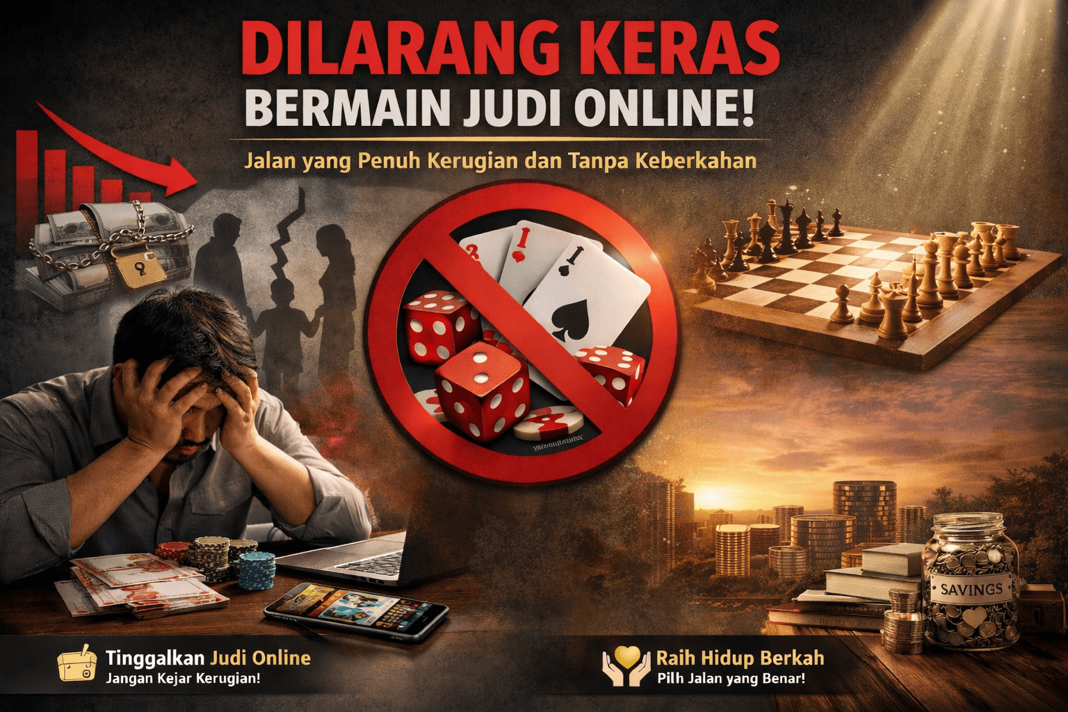 Dilarang Keras Bermain Judi Online: Jalan yang Penuh Kerugian dan Tanpa Keberkahan