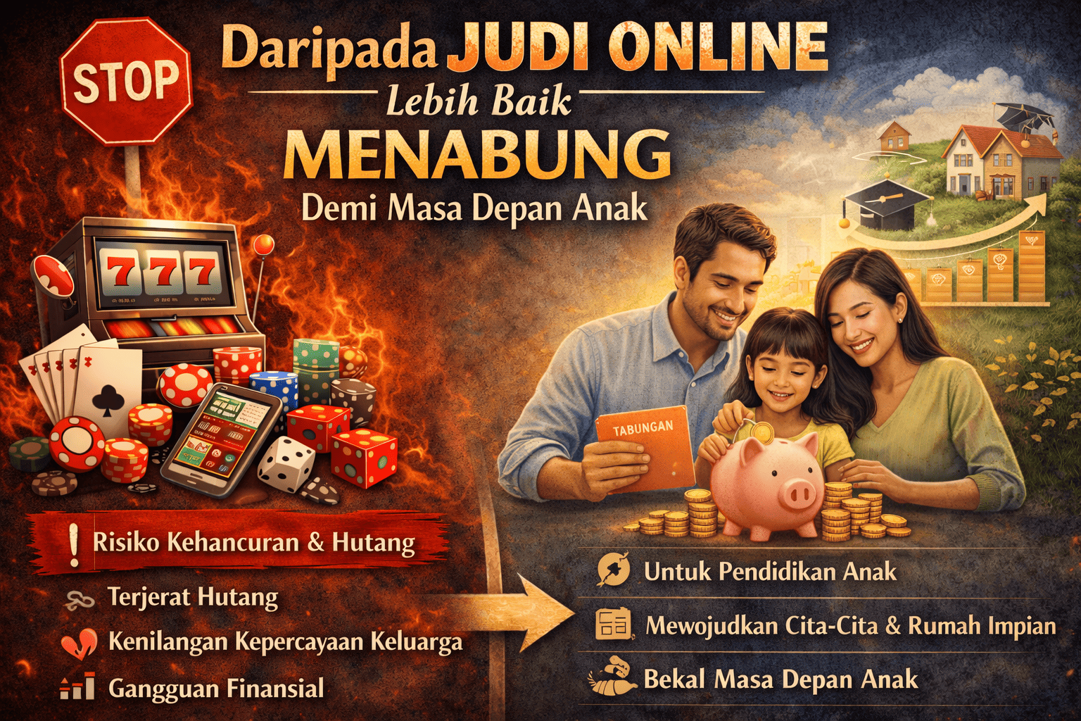 Dari pada Judi Online, Lebih Baik Menabung Demi Masa Depan Anak