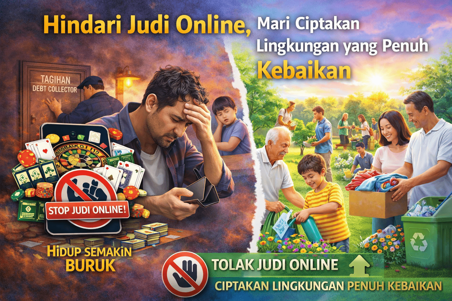 Hindari Judi Online, Mari Ciptakan Lingkungan yang Penuh Kebaikan