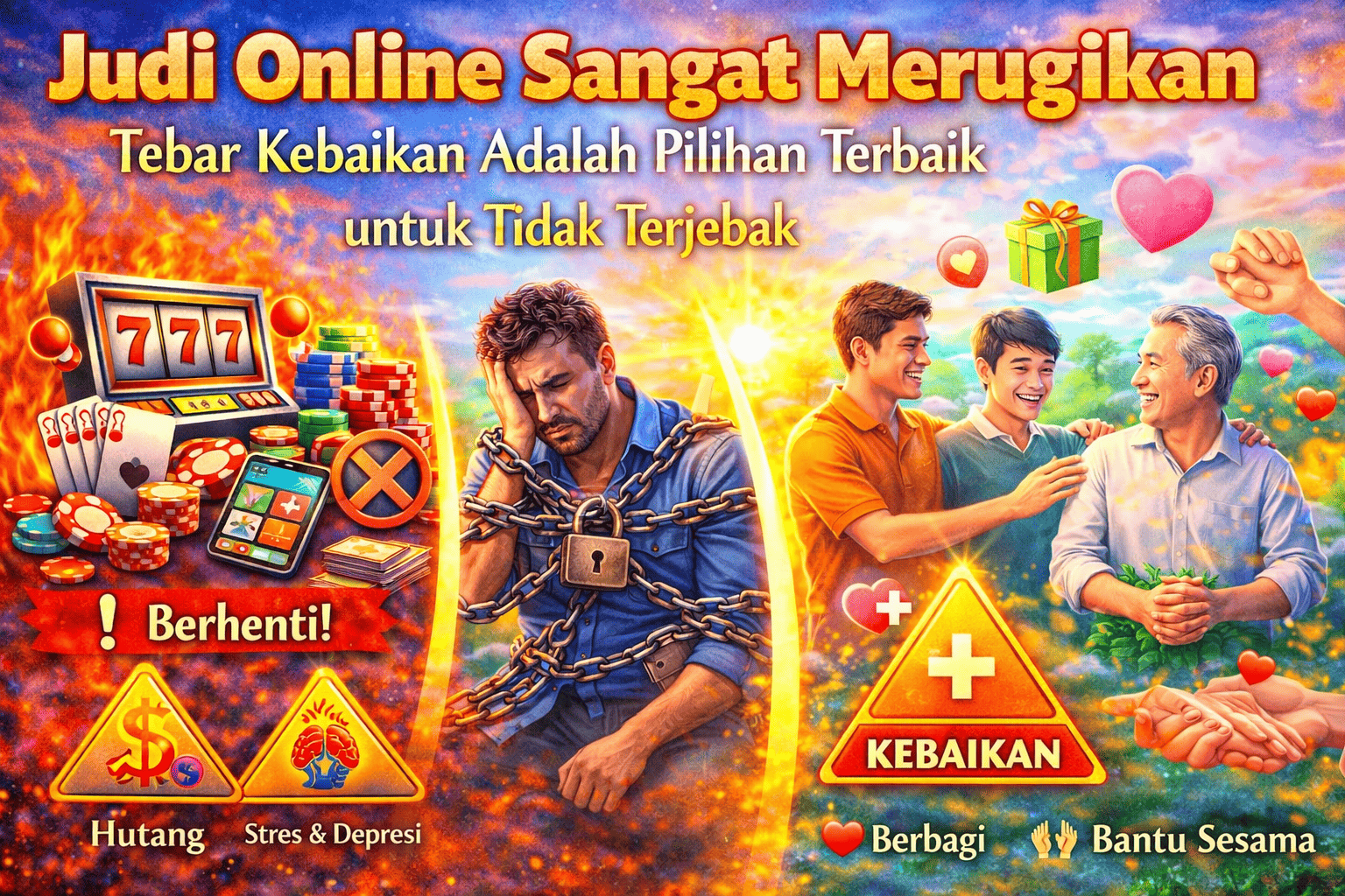 Judi Online Sangat Merugikan, Tebar Kebaikan Adalah Pilihan Terbaik untuk Tidak Terjebak