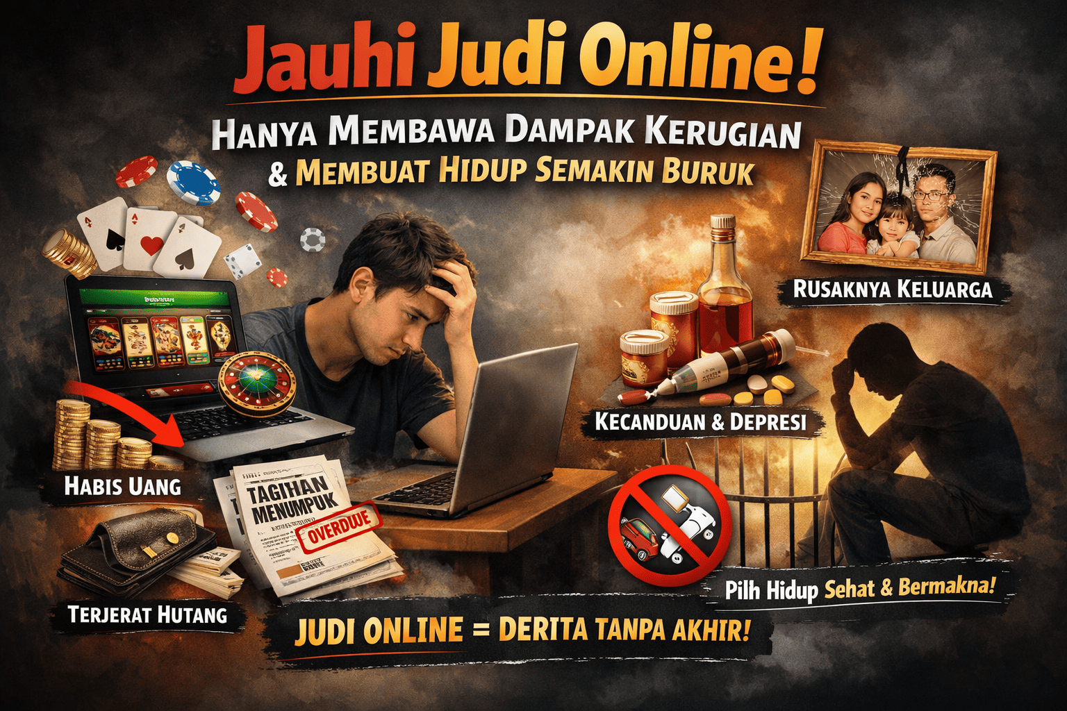Jauhi Judi Online karena Hanya Membawa Dampak Kerugian dan Membuat Hidup Semakin Buruk