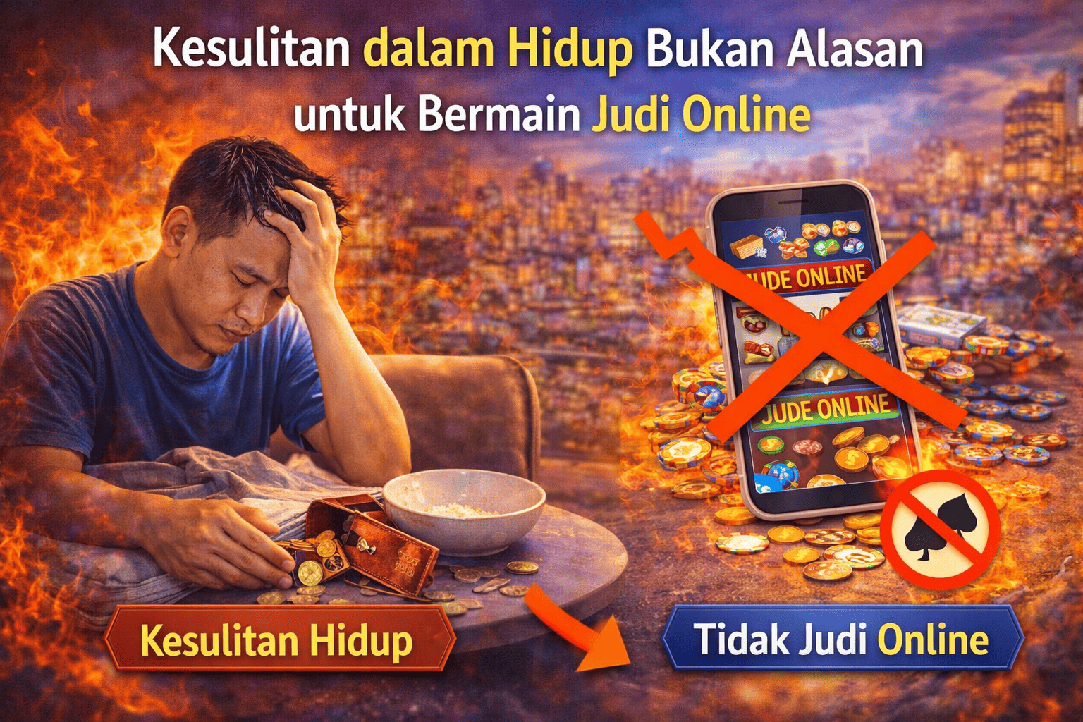 Kesulitan dalam Hidup Bukan Alasan untuk Bermain Judi Online