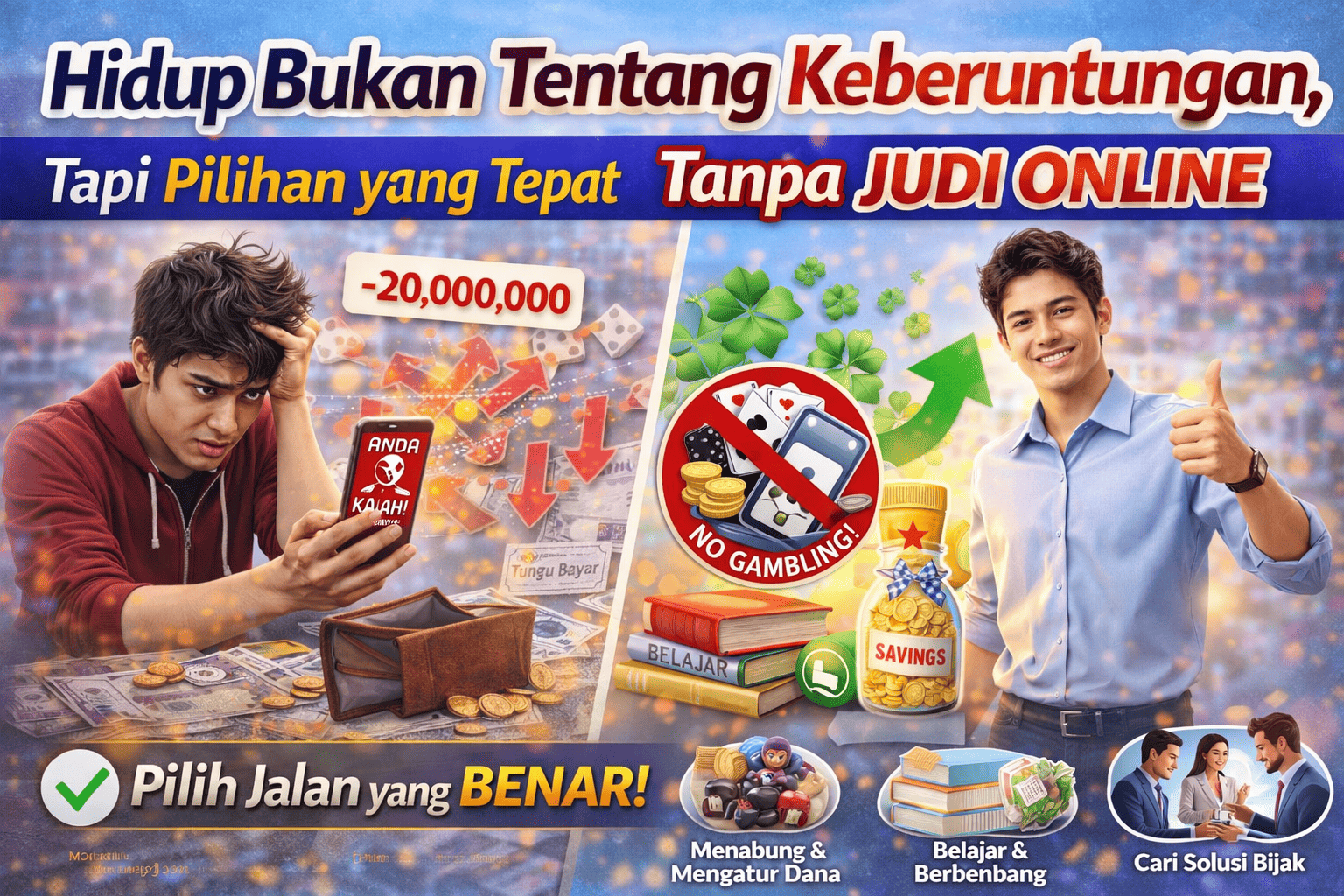 Hidup Bukan Tentang Keberuntungan, Tapi Pilihan yang Tepat Tanpa Judi Online