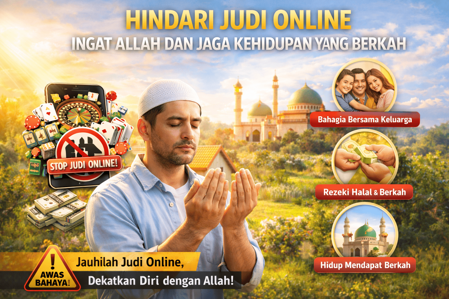 Hindari Judi Online: Ingat Allah dan Jaga Kehidupan yang Berkah