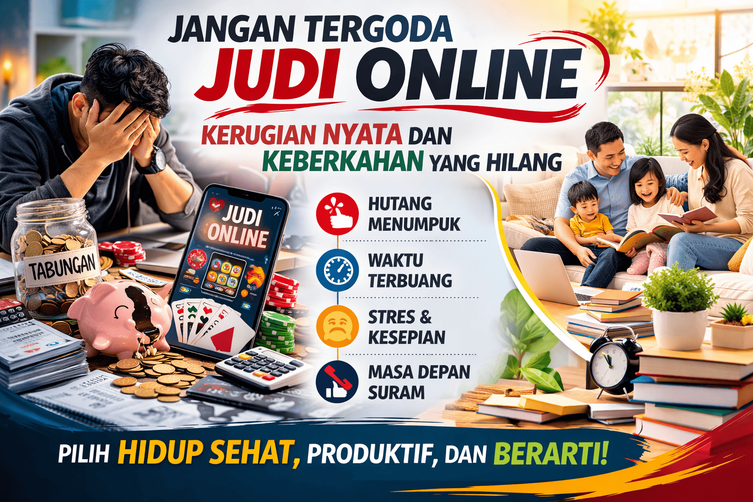 Jangan Tergoda Judi Online: Kerugian Nyata dan Keberkahan yang Hilang