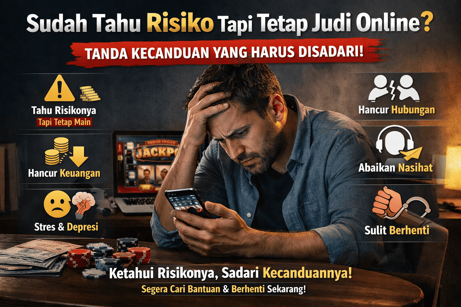 Sudah Tahu Risiko Tapi Tetap Judi Online? Tanda Kecanduan yang Harus Disadari