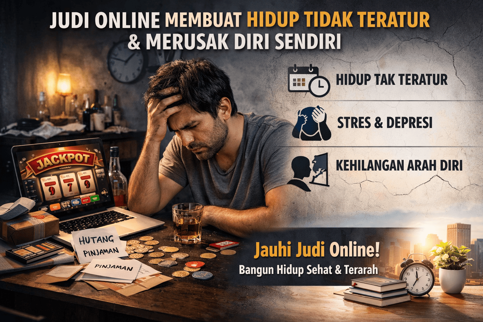 Judi Online Membuat Hidup Tidak Teratur dan Merusak Diri Sendiri