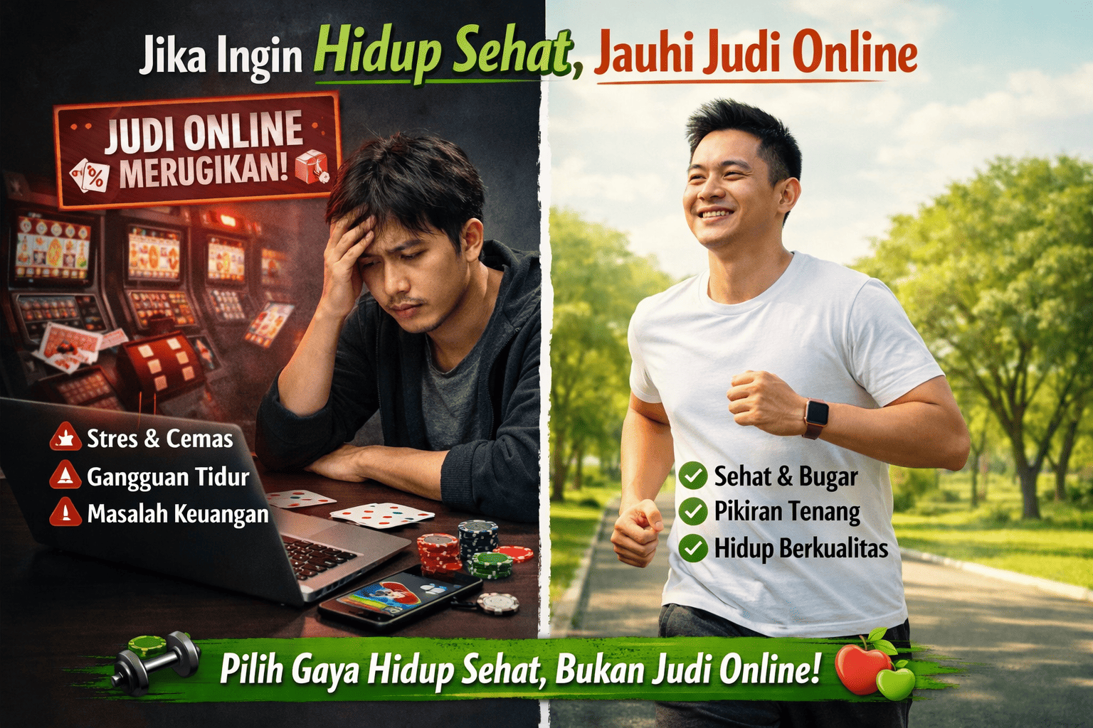 Jika Ingin Hidup Sehat, Jauhi Judi Online