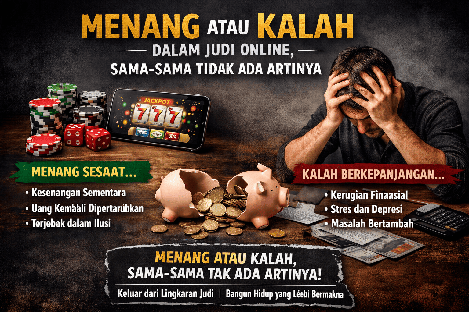 Menang atau Kalah dalam Judi Online, Sama-Sama Tidak Ada Artinya