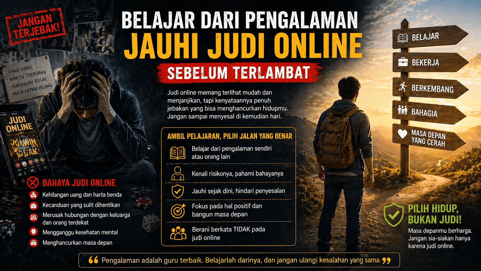 Belajar dari Pengalaman, Jauhi Judi Online Sebelum Terlambat