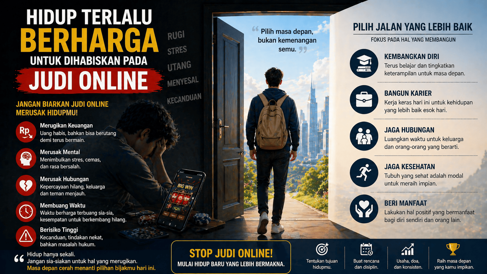 Hidup Terlalu Berharga untuk Dihabiskan pada Judi Online
