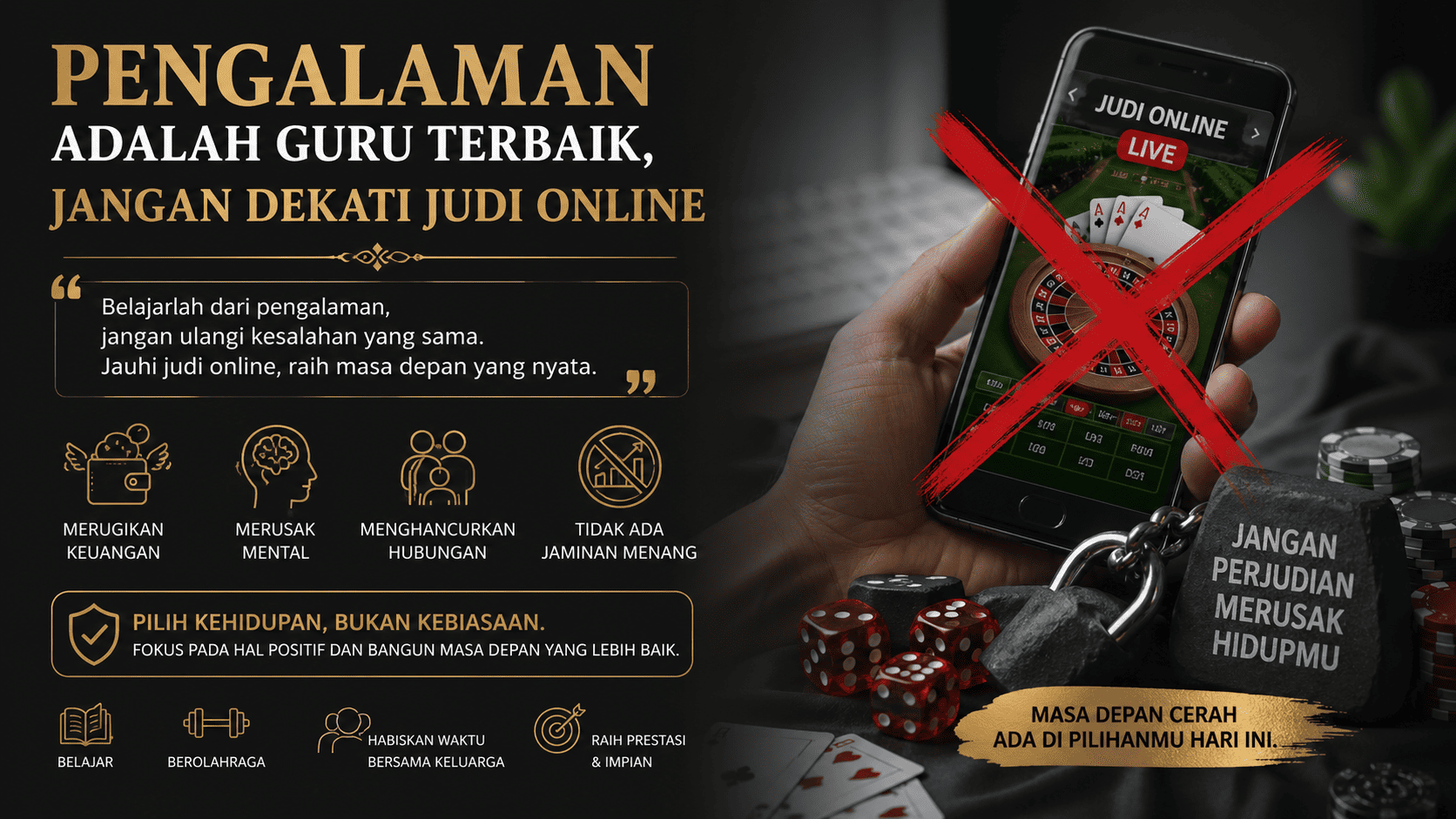 Pengalaman Adalah Guru Terbaik, Jangan Dekati Judi Online