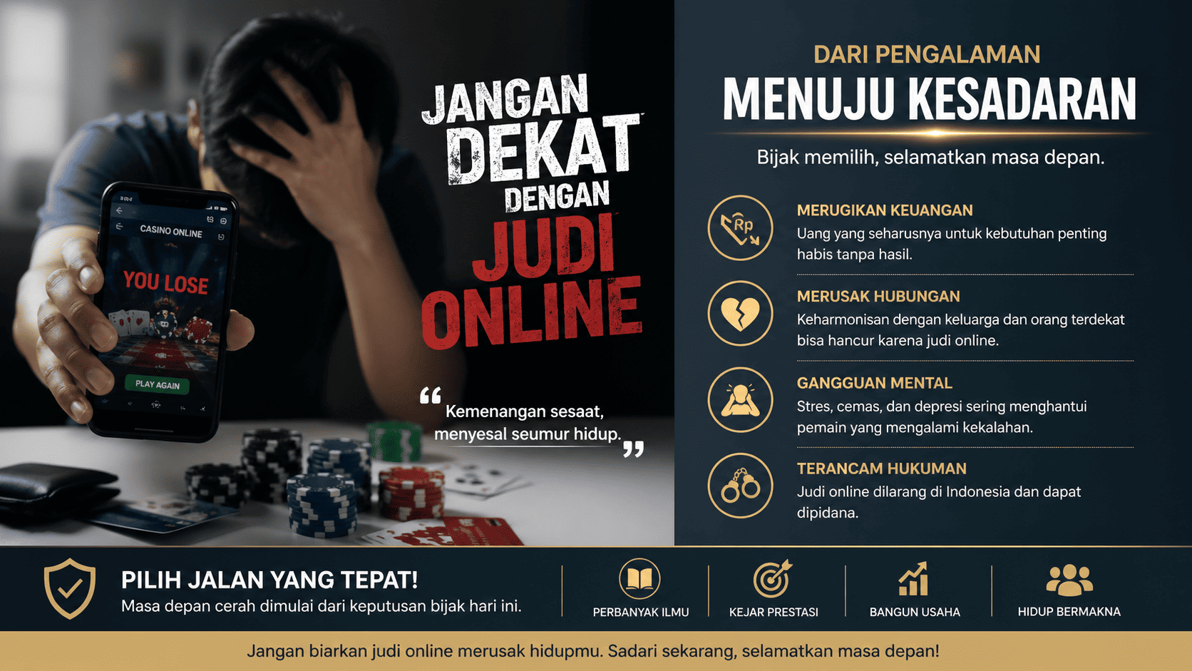 Dari Pengalaman Menuju Kesadaran: Jangan Dekat dengan Judi Online