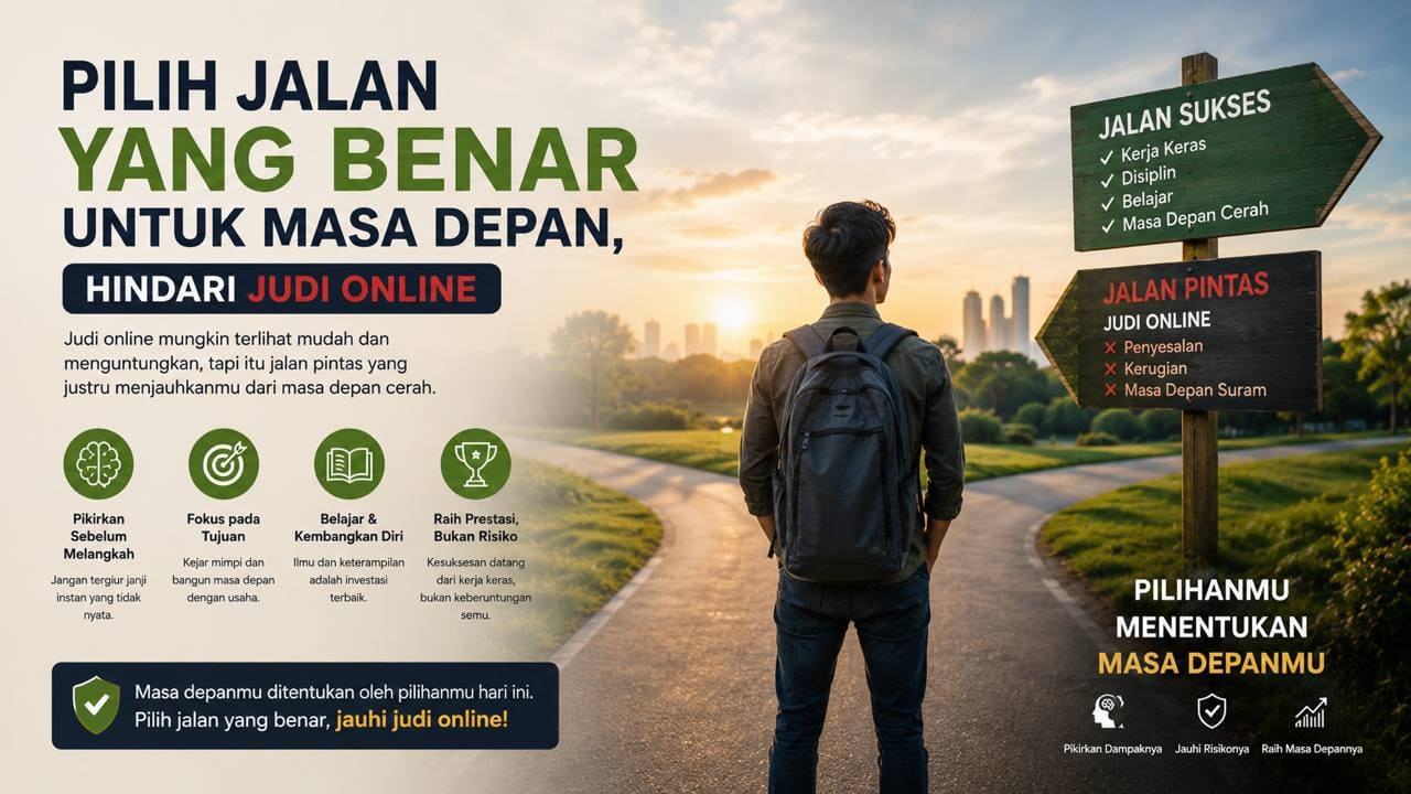 Pilih Jalan yang Benar untuk Masa Depan, Hindari Judi Online