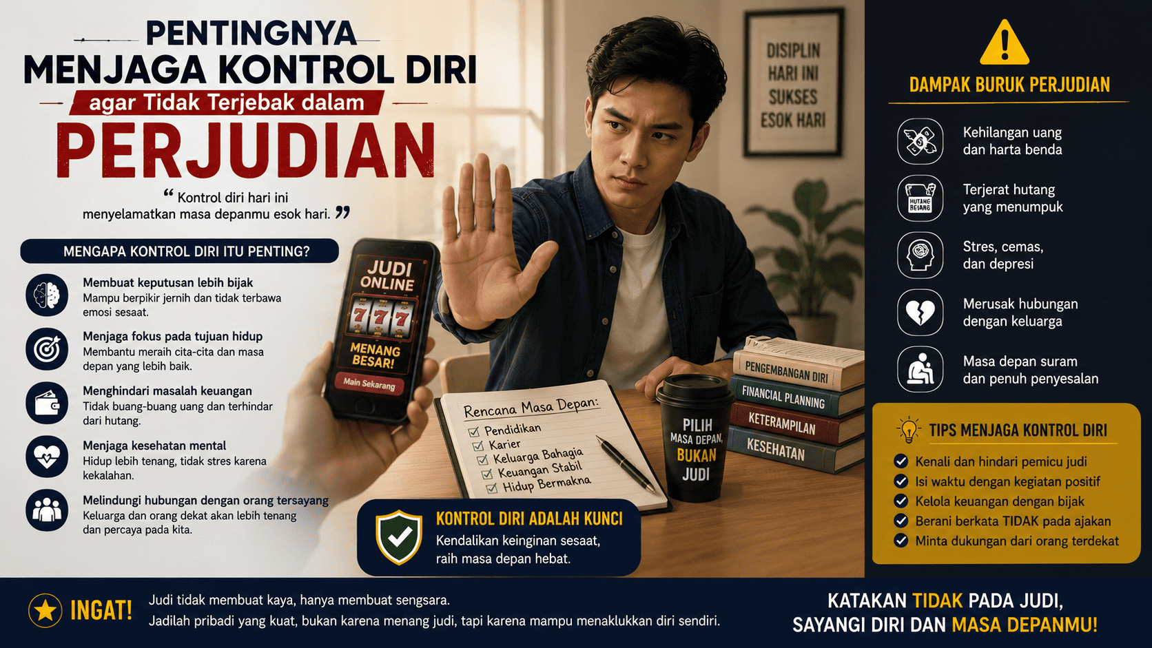 Pentingnya Menjaga Kontrol Diri agar Tidak Terjebak dalam Perjudian