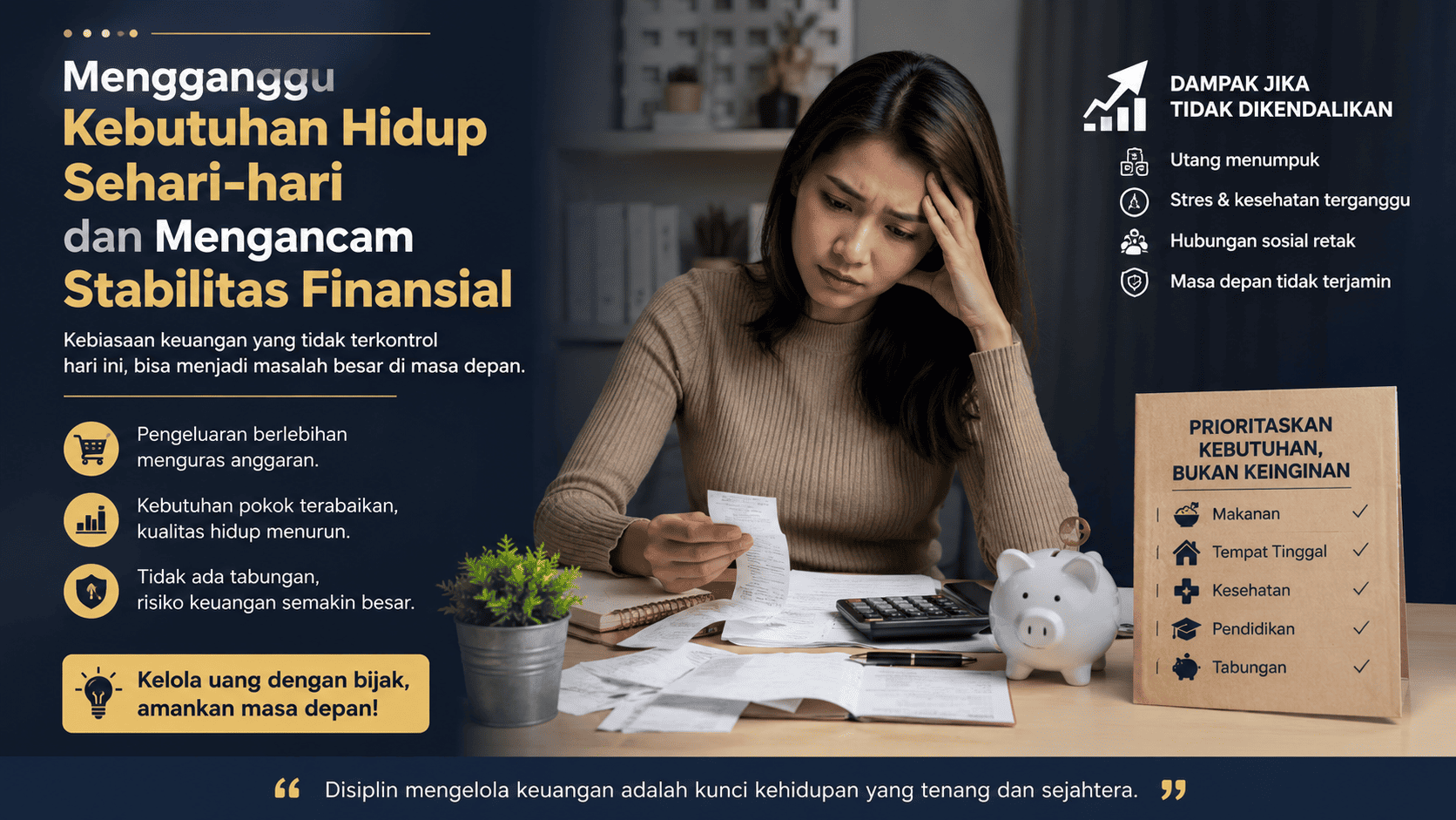 Mengganggu Kebutuhan Hidup Sehari-hari dan Mengancam Stabilitas Finansial