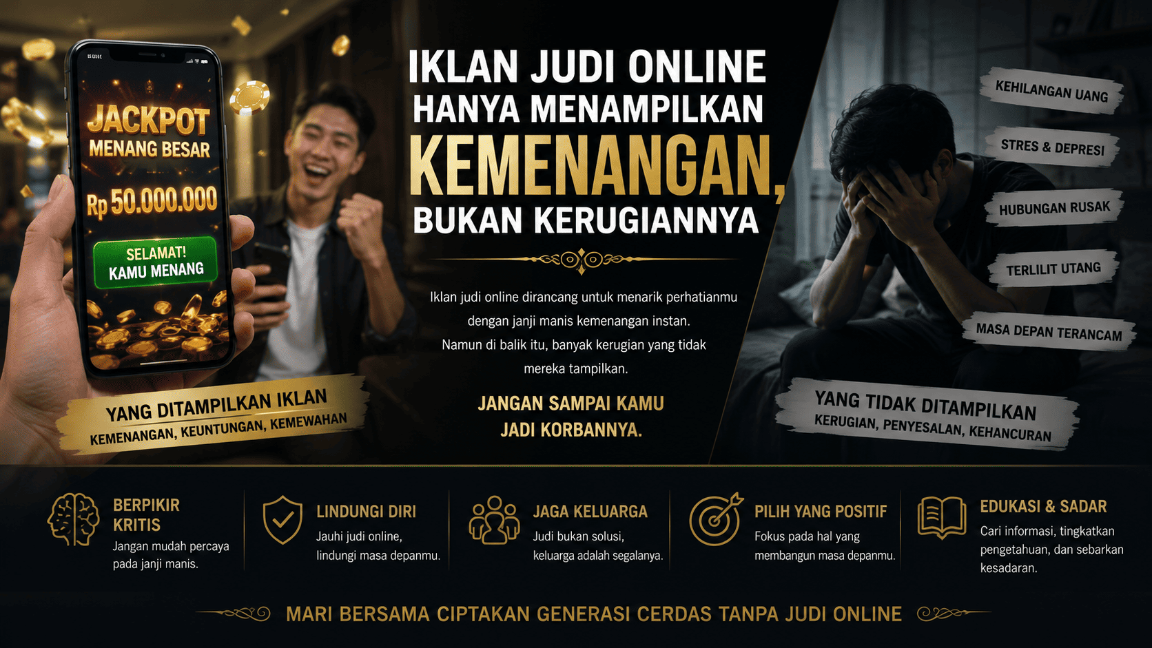 Iklan Judi Online Hanya Menampilkan Kemenangan, Bukan Kerugiannya