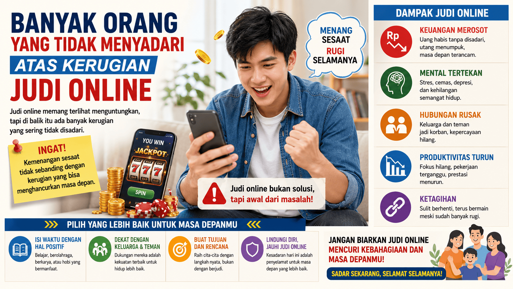 Banyak Orang yang Tidak Menyadari atas Kerugian Judi Online