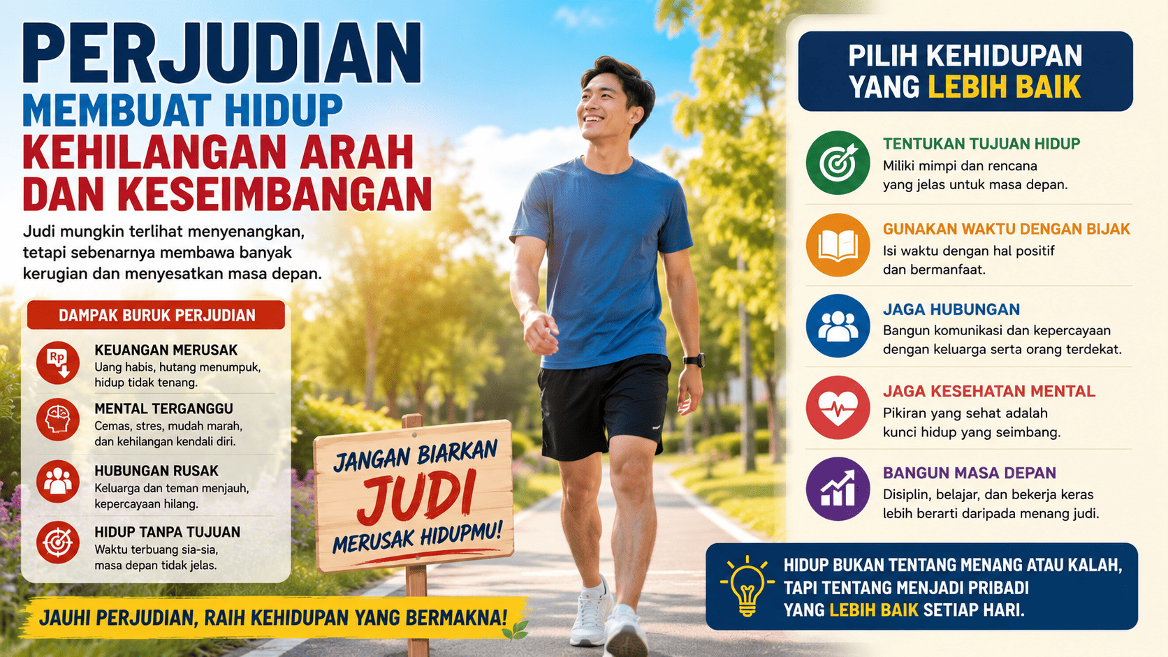 Perjudian Membuat Hidup Kehilangan Arah dan Keseimbangan