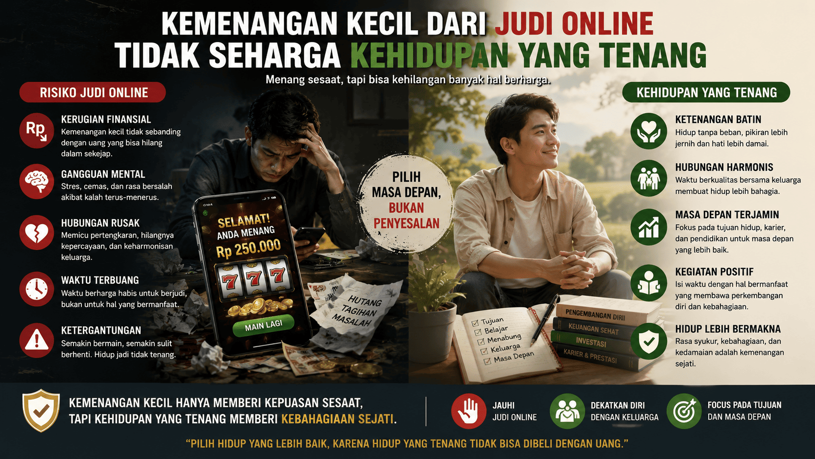 Kemenangan Kecil dari Judi Online Tidak Seharga Kehidupan yang Tenang