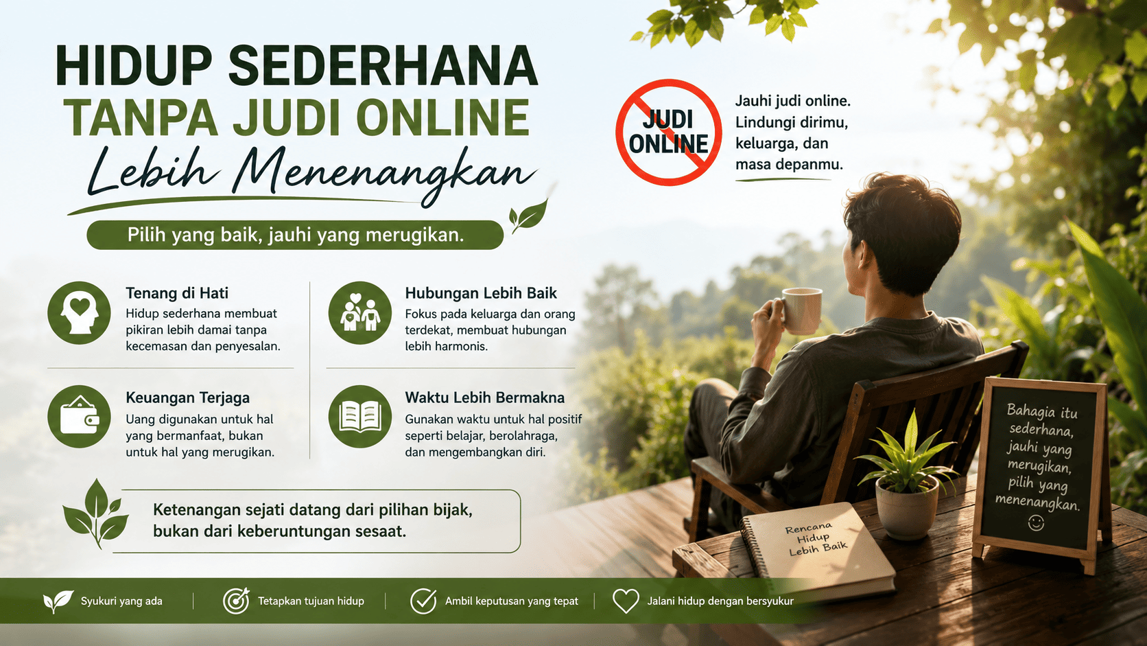 Hidup Sederhana Tanpa Judi Online Lebih Menenangkan