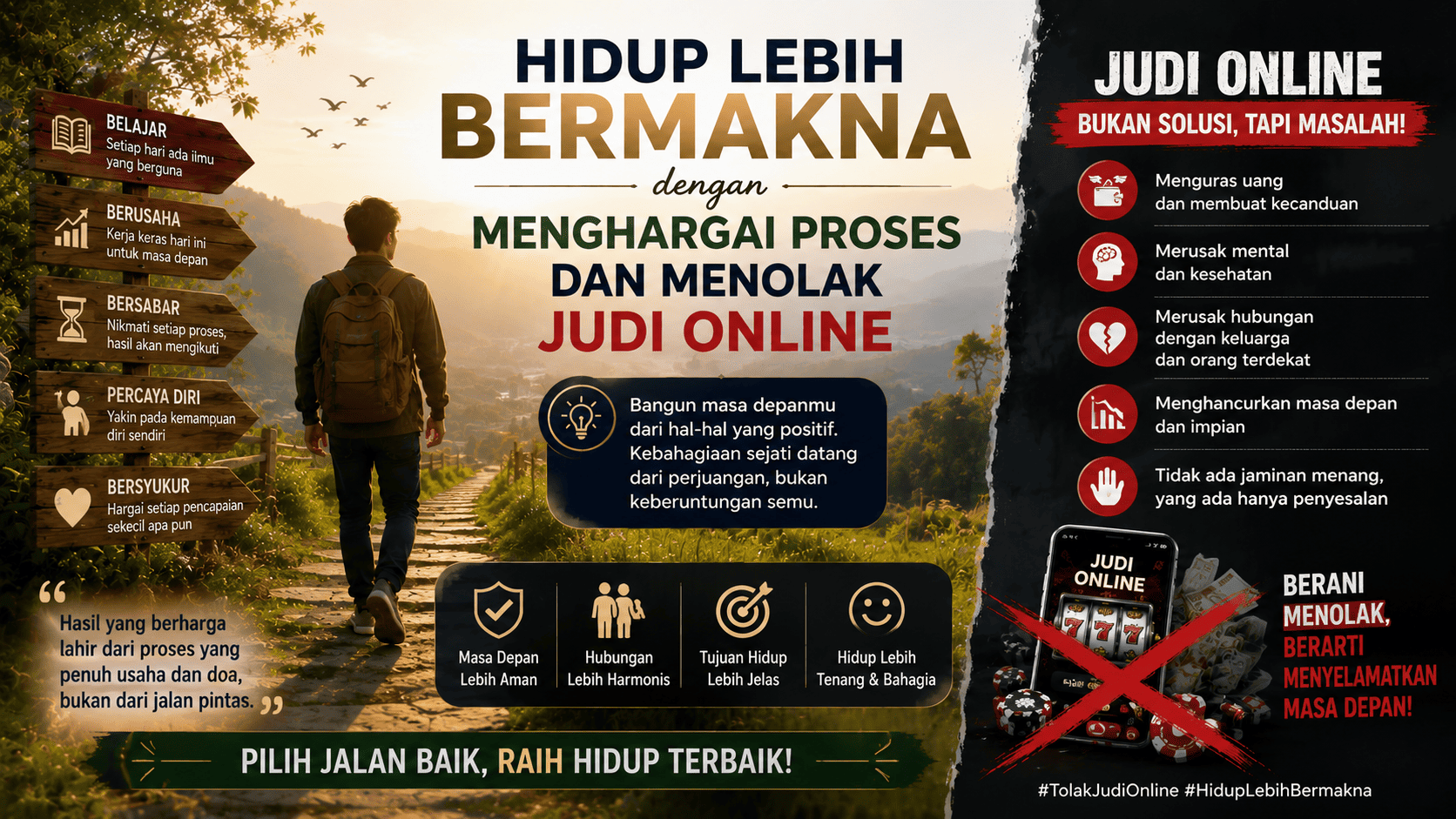 Hidup Lebih Bermakna dengan Menghargai Proses dan Menolak Judi Online