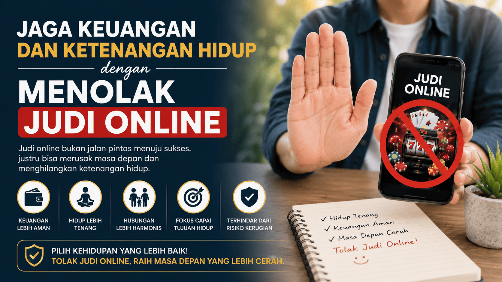 Jaga Keuangan dan Ketenangan Hidup dengan Menolak Judi Online