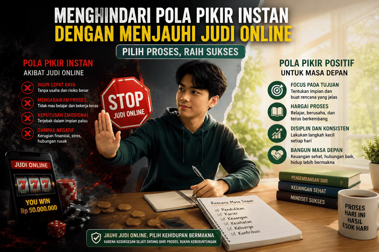Menghindari Pola Pikir Instan dengan Menjauhi Judi Online