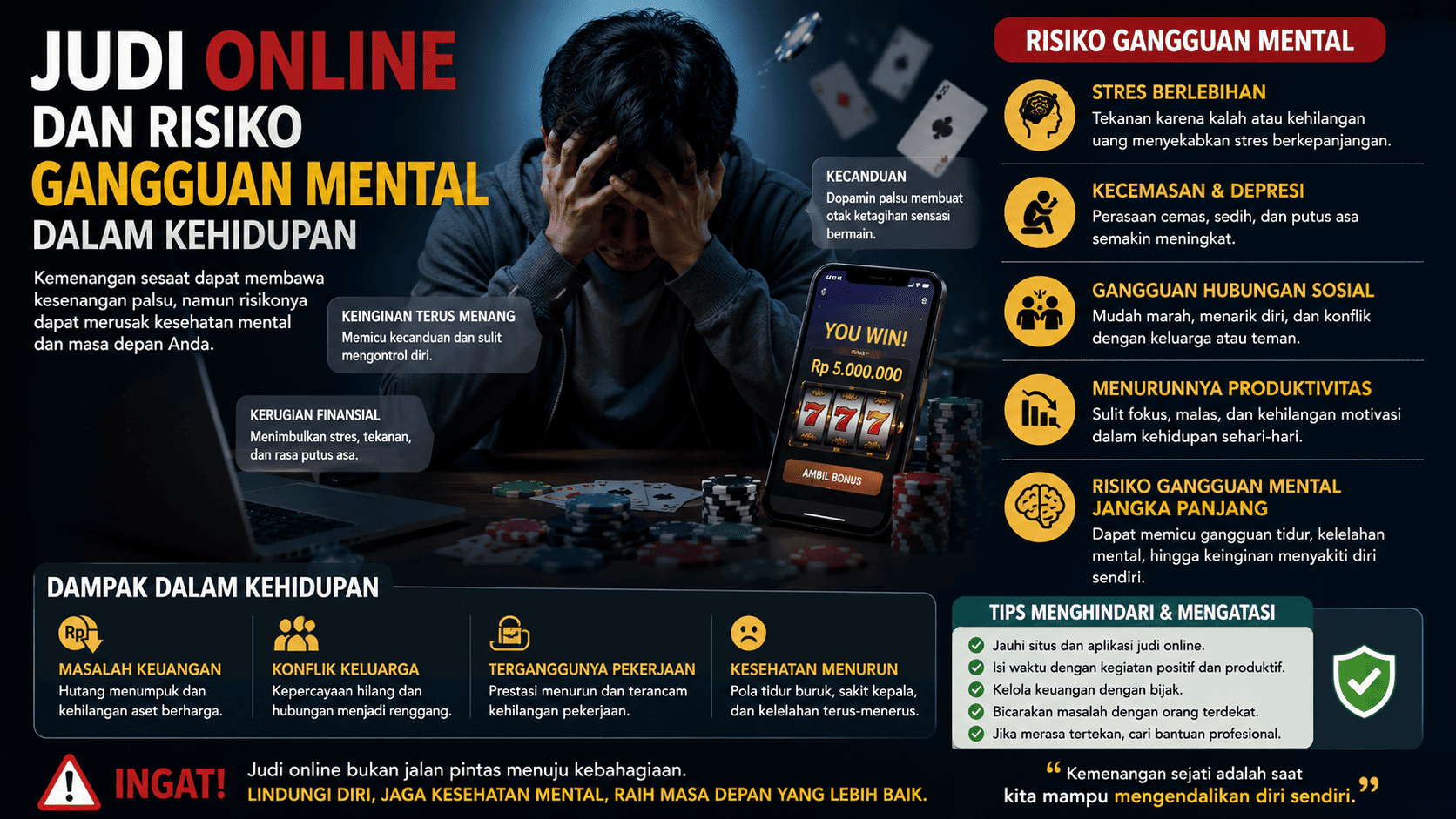 Judi Online dan Risiko Gangguan Mental dalam Kehidupan