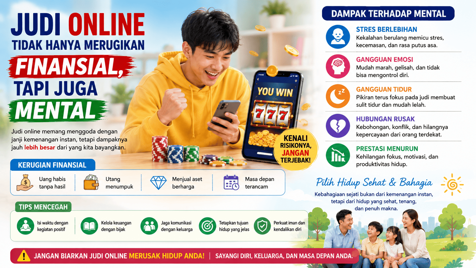 Judi Online Tidak Hanya Merugikan Finansial, Tapi Juga Mental