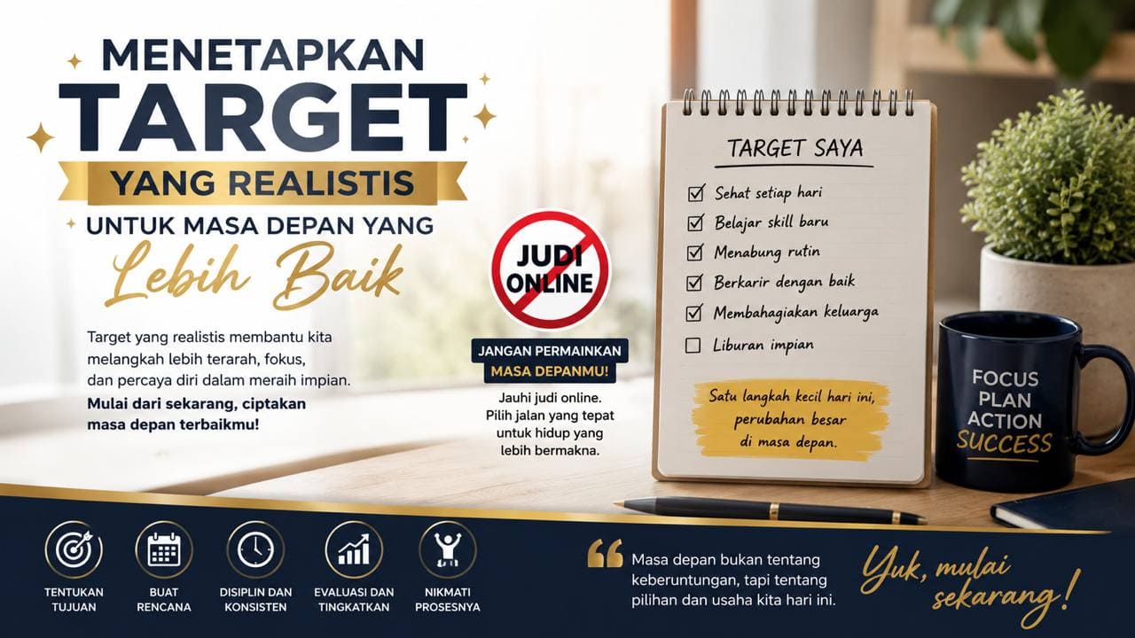 Menetapkan Target yang Realistis untuk Masa Depan yang Lebih Baik Tanpa Judi Online.