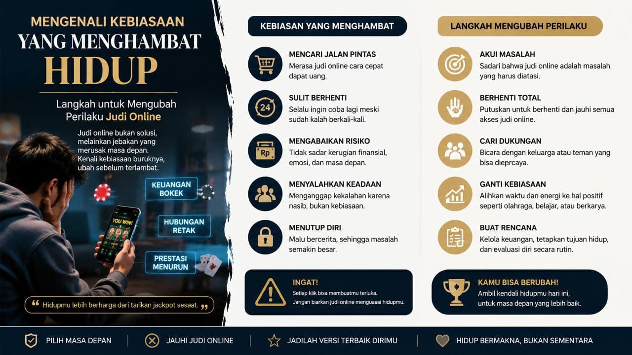Mengenali Kebiasaan yang Menghambat Hidup dan Langkah untuk Mengubah Perilaku Judi Online.