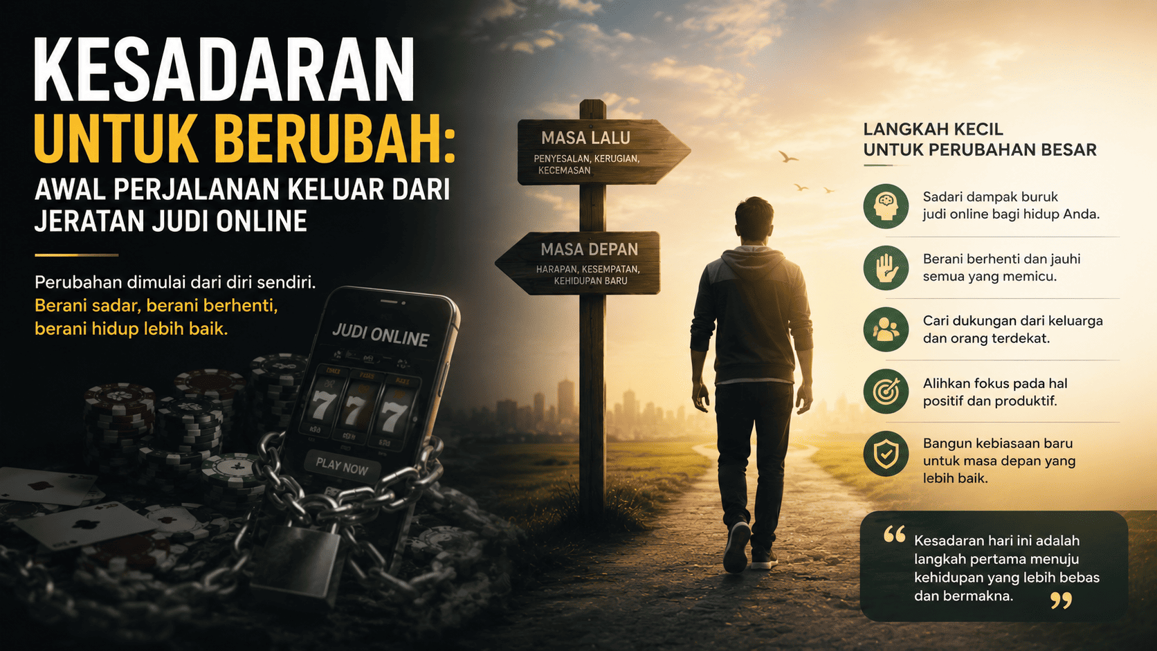 Kesadaran untuk Berubah: Awal Perjalanan Keluar dari Jeratan Judi Online.