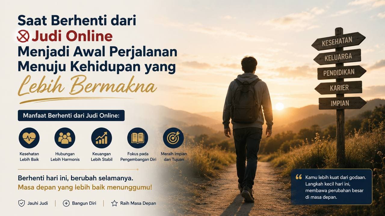 Saat Berhenti dari Judi Online Menjadi Awal Perjalanan Menuju Kehidupan yang Lebih Bermakna