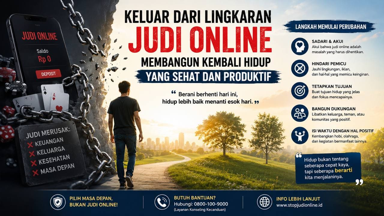 Keluar dari Lingkaran Judi Online, Membangun Kembali Hidup yang Sehat dan Produktif.