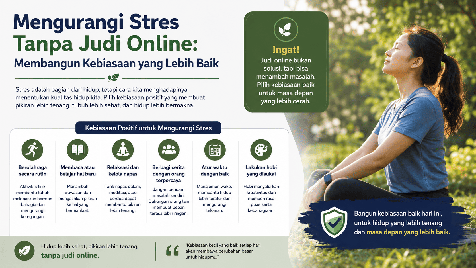 Mengurangi Stres Tanpa Judi Online, Membangun Kebiasaan yang Lebih Baik.