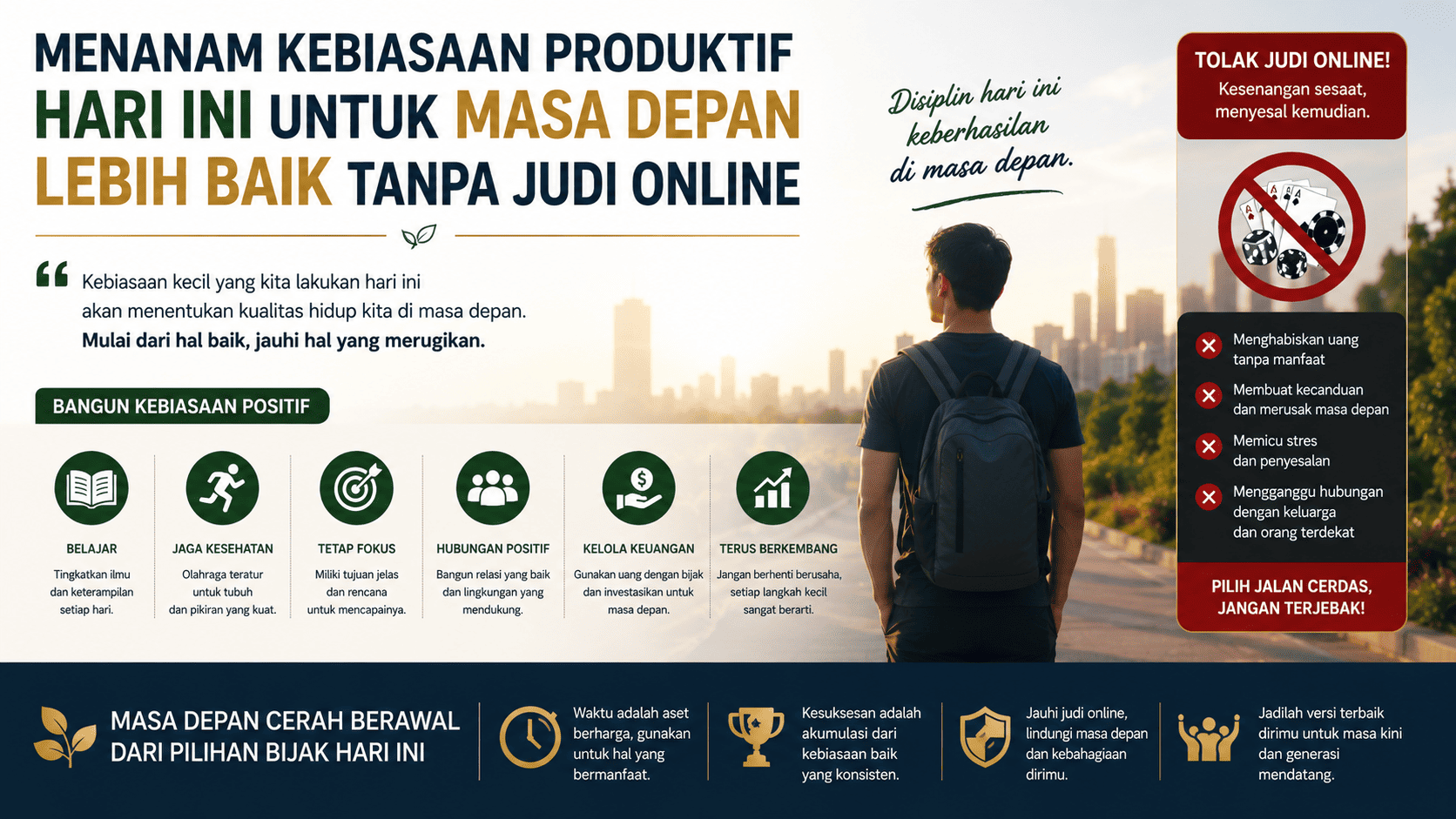 Menanam Kebiasaan Produktif Hari Ini untuk Masa Depan Lebih Baik Tanpa Judi Online.