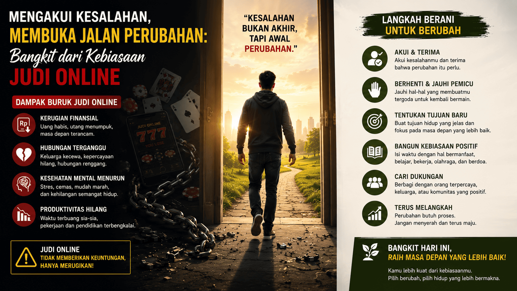 Mengakui Kesalahan, Membuka Jalan Perubahan: Bangkit dari Kebiasaan Judi Online.