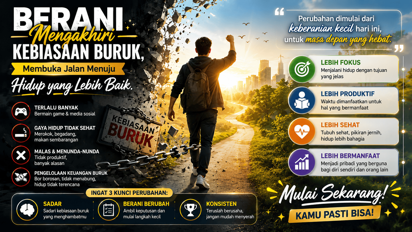 Berani Mengakhiri Kebiasaan Buruk, Membuka Jalan Menuju Hidup yang Lebih Baik.