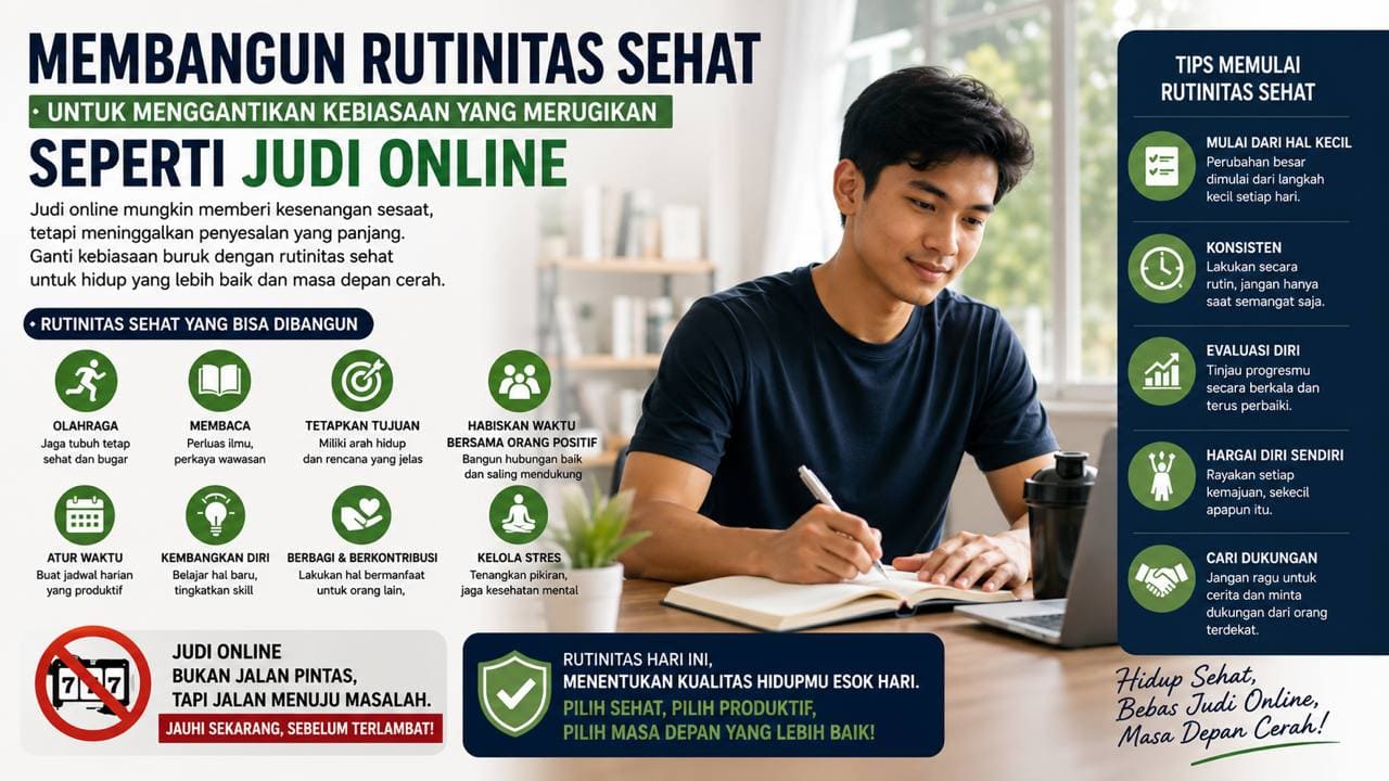 Membangun Rutinitas Sehat untuk Menggantikan Kebiasaan yang Merugikan seperti Judi Online.