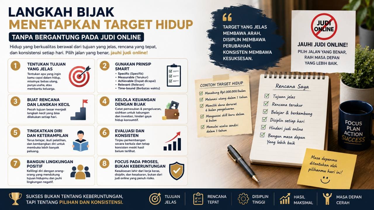 Langkah Bijak Menetapkan Target Hidup tanpa Bergantung pada Judi Online.