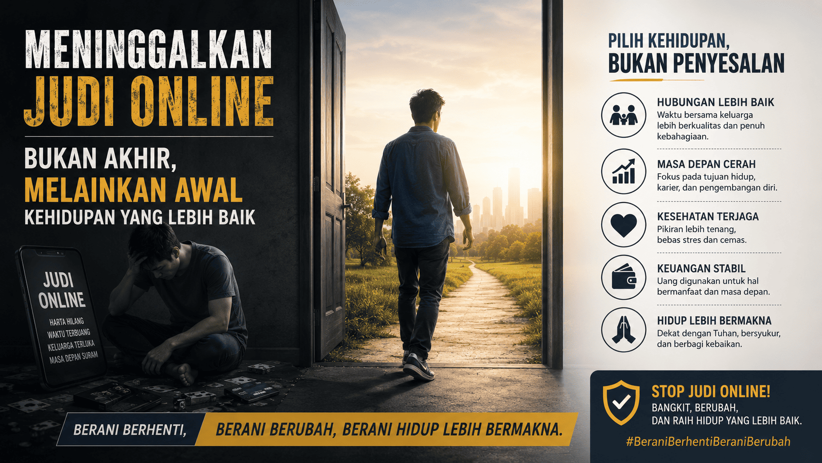 Meninggalkan Judi Online Bukan Akhir, Melainkan Awal Kehidupan yang Lebih Baik.
