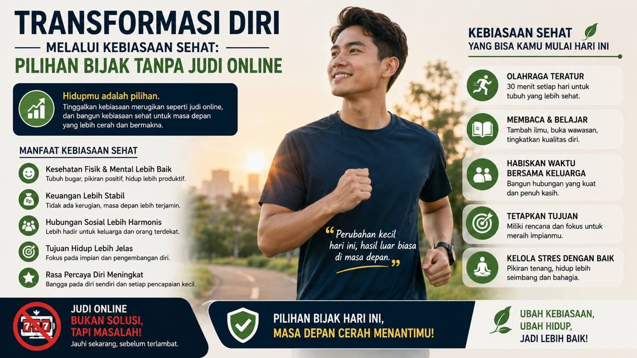 Transformasi Diri Melalui Kebiasaan Sehat: Pilihan Bijak Tanpa Judi Online.