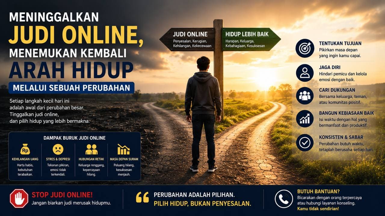 Meninggalkan Judi Online, Menemukan Kembali Arah Hidup Melalui Sebuah Perubahan.