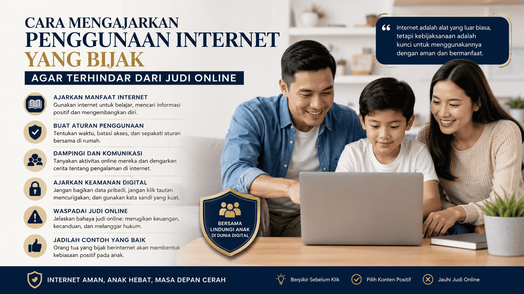 Cara Mengajarkan Penggunaan Internet yang Bijak agar Terhindar dari Judi Online.