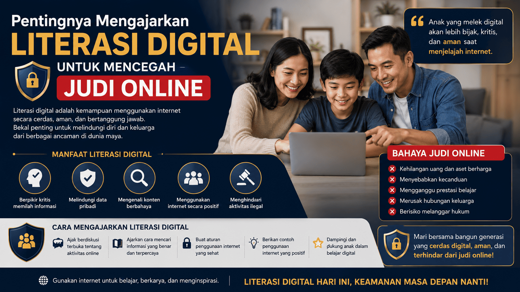 Pentingnya Mengajarkan Literasi Digital untuk Mencegah Judi Online.