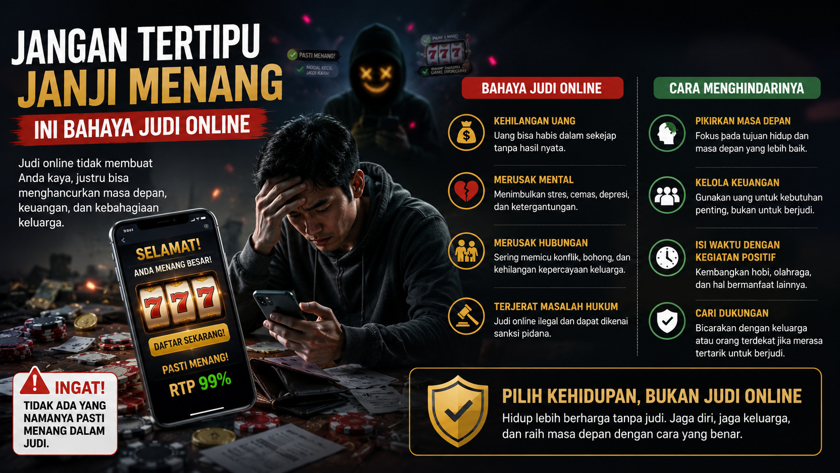 Jangan Tertipu Janji Menang, Ini Bahaya Judi Online Secara Jujur.
