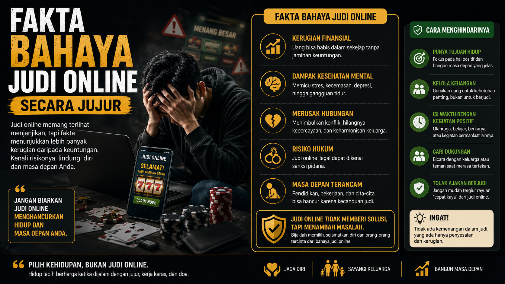 Fakta Bahaya Judi Online Secara Jujur yang Wajib Dipahami.